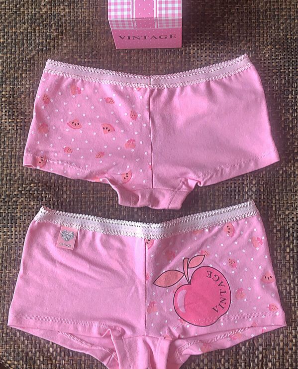 LadyVictoria - Lenceria por mayor - PACK X 2 SHORT NENA ROSA ALGODON Y LYCRA