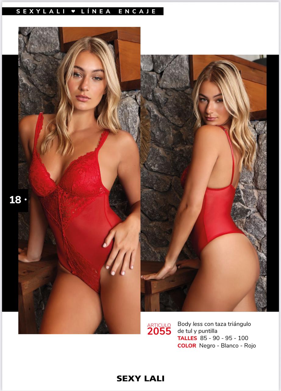 LadyVictoria - Lenceria por mayor - BODY LESS CON TAZA TRIANG SOFT TULL
